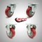 Service Caster 3.5 Inch SS Red Polyurethane Swivel Top Plate Caster Set with 2 Rigid SCC SCC-SS20S3514-PPUB-RED-2-R3514-2 - alternate 1